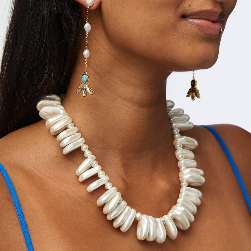 Lele Sadoughi Corfu Pearl Necklace